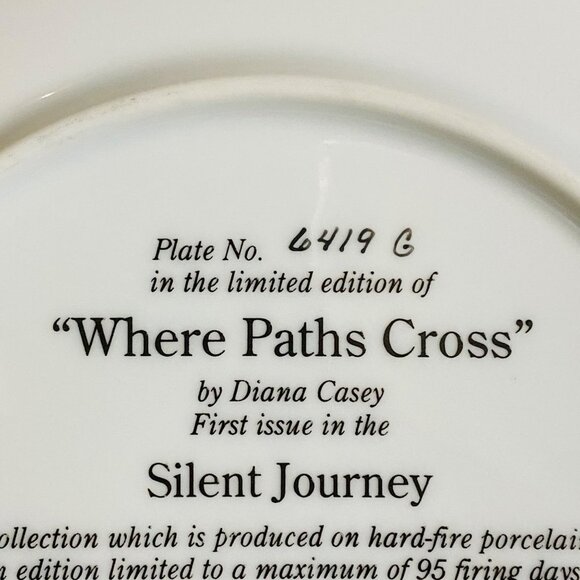 Vtg Diana Casey Where Paths Cross Porcelain Plate Silent Journey Native American - Picture 7 of 8